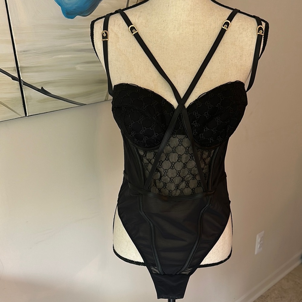 Elegant Black Lace Bodysuit